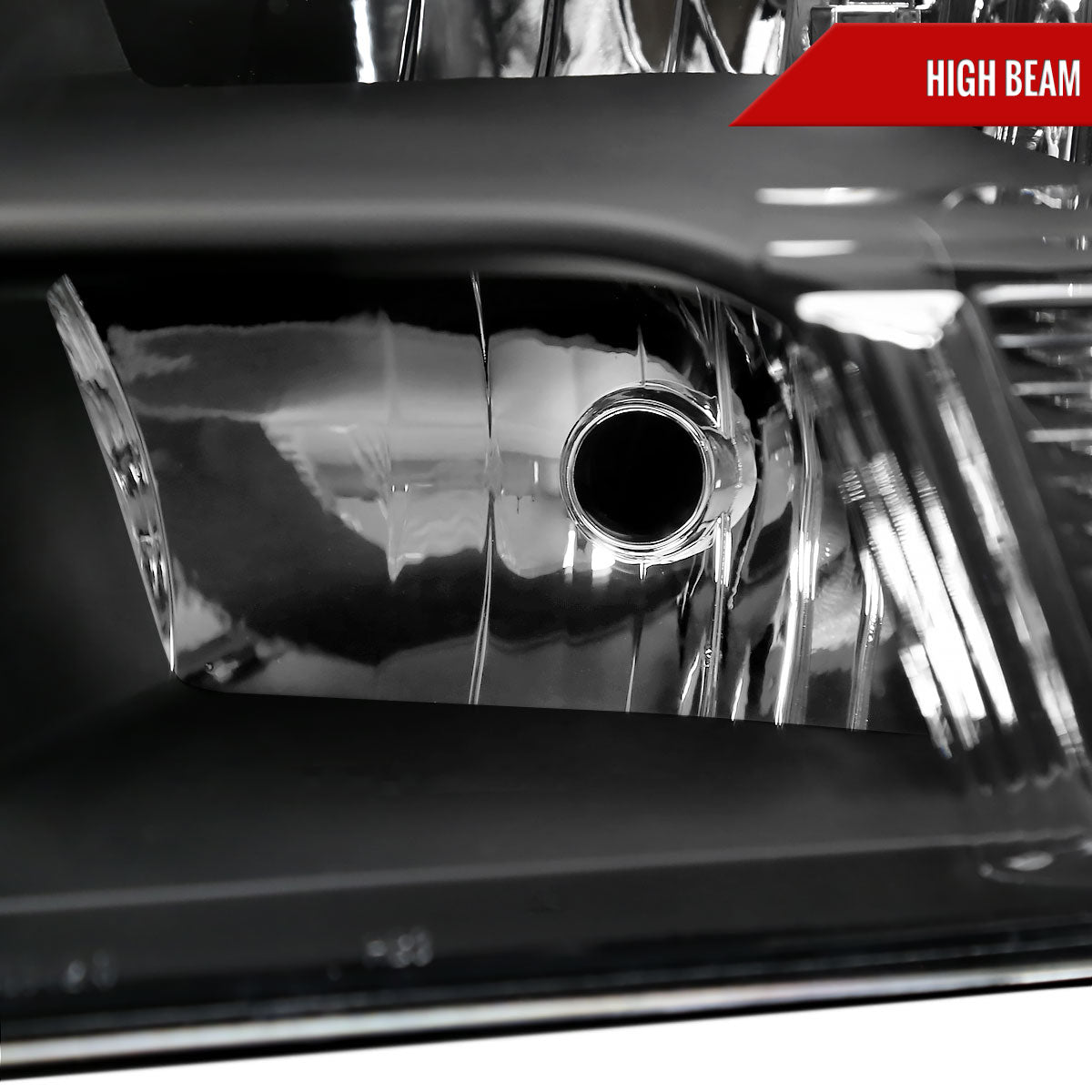 2009-2018 Dodge RAM 1500 / 2019-2021 RAM Classic / 2010-2018 RAM 2500 3500 Factory Quad Style Headlights (Matte Black Housing/Clear Lens)