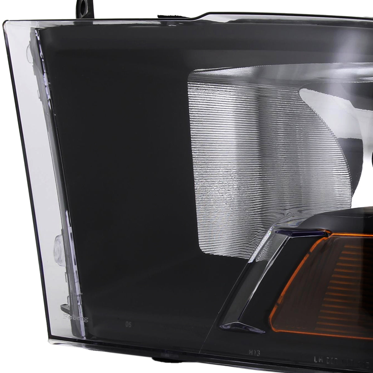 2009-2018 Dodge RAM 1500 / 2019-2021 RAM Classic / 2010-2018 RAM 2500 3500 Factory Dual Style Headlights (Matte Black Housing/Clear Lens)
