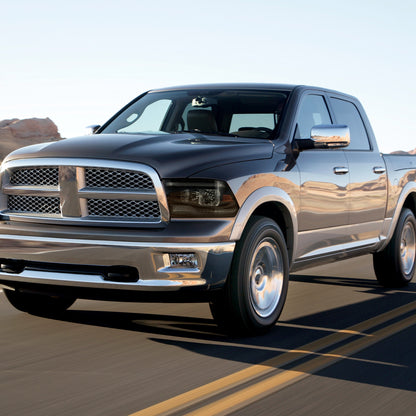 2009-2018 Dodge RAM 1500/2010-2018 RAM 2500 3500 Dual Switchback Sequential LED Bar Factory Style Headlights (Matte Black Housing/Smoked lens)
