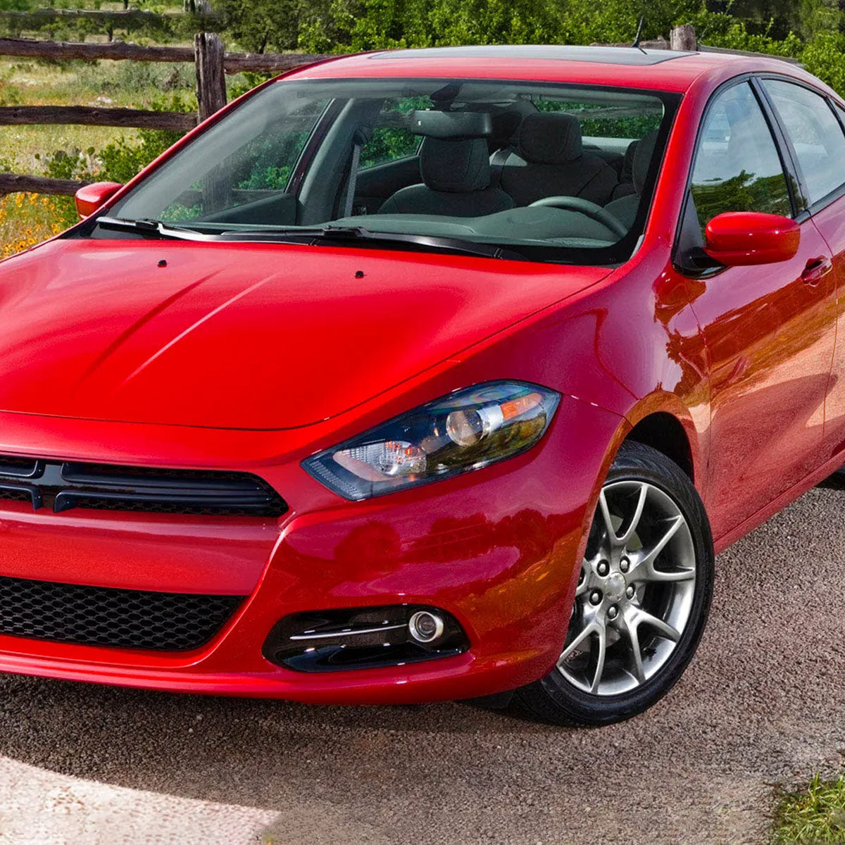 2013-2016 Dodge Dart Factory Style Headlights with Projector High/Low Beam (Jet Black Housing/Clear Lens)