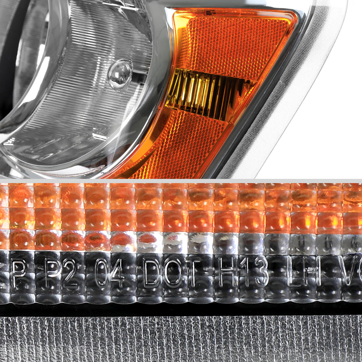2004-2006 Dodge Durango Factory Style Headlights (Chrome Housing/Clear Lens)