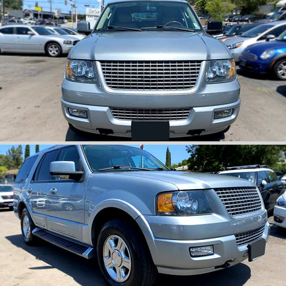 2003-2006 Ford Expedition Factory Style Headlights w/ Amber Reflector (Matte Black Housing/Clear Lens)