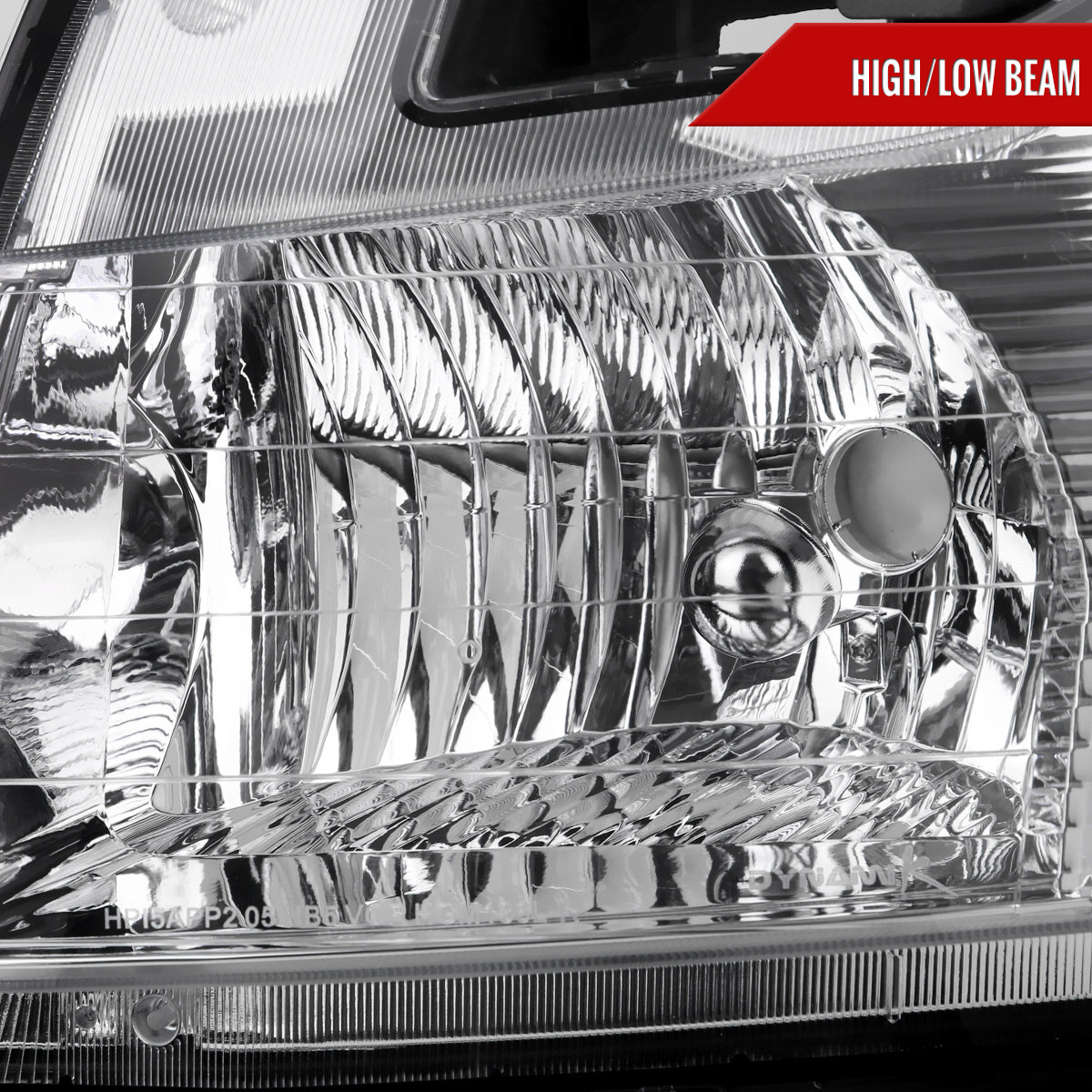 2005-2009 Chevy Equinox Factory Style Headlights with Sequential Switchback LED Bar Turn Signal (Chrome Housing/Clear Lens)