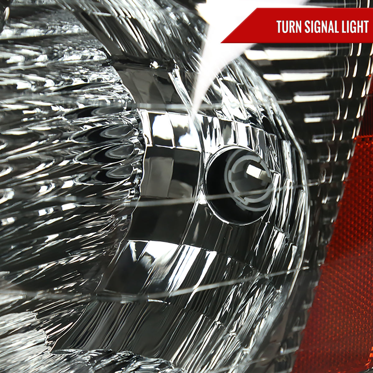 2005-2009 Chevrolet Equinox Factory Style Headlights w/ Amber Reflector (Chrome Housing/Smoked Lens)