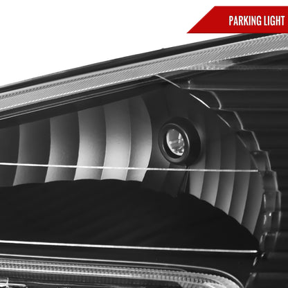 2005-2009 Chevrolet Equinox Factory Style Headlights w/ Amber Reflector (Matte Black Housing/Clear Lens)