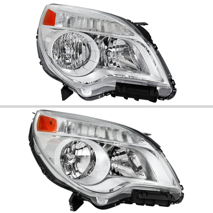 2010â€“2015 Chevrolet Equinox Passenger Side Factory Style Headlight (Chrome Housing / Clear Lens)