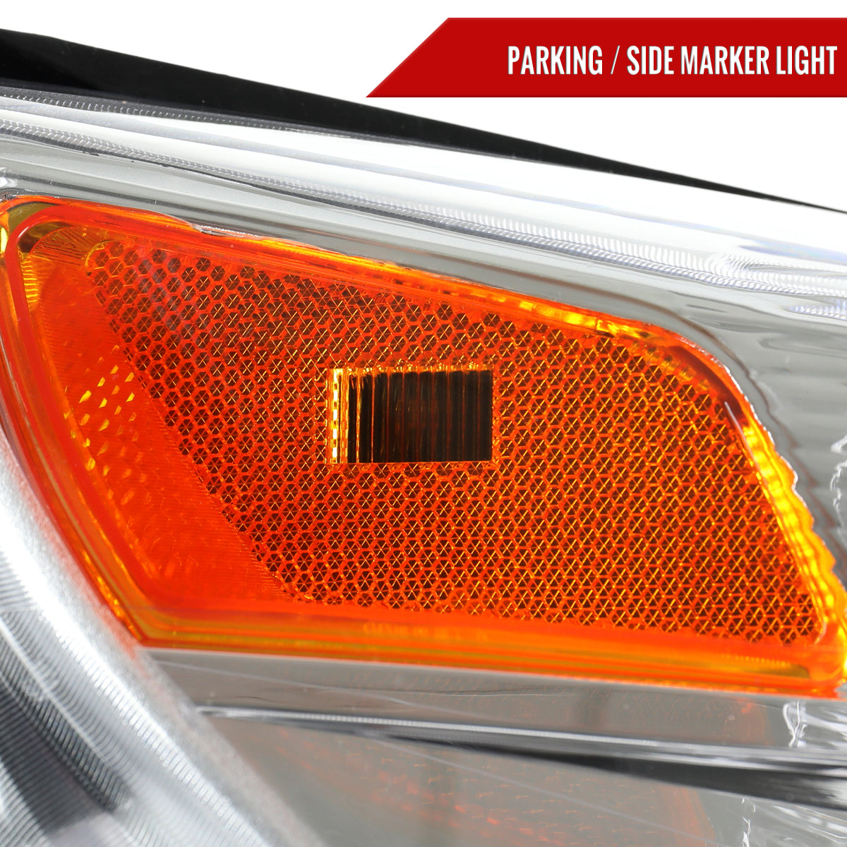 2010â€“2015 Chevrolet Equinox Passenger Side Factory Style Headlight (Chrome Housing / Clear Lens)