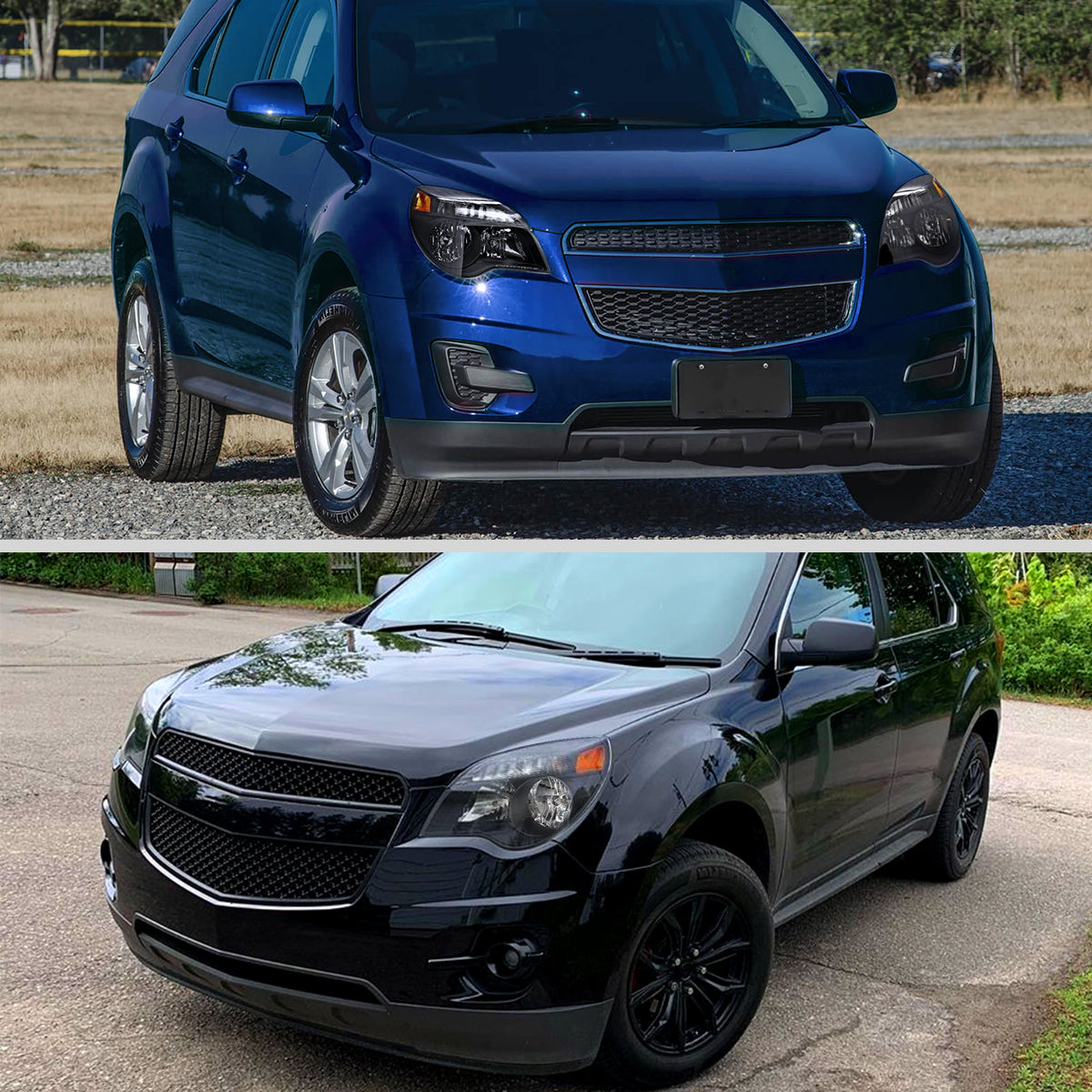 2010â€“2015 Chevrolet Equinox Factory Style Headlights (Matte Black Housing / Clear Lens)