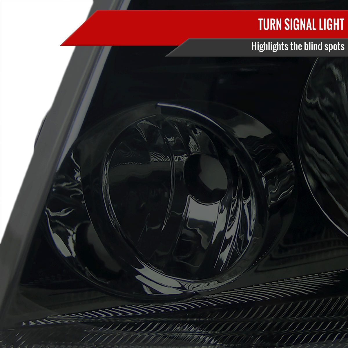 2004-2008 Ford F-150/ 2006-2008 Lincoln Mark LT Replacement Crystal Headlights w/ Amber Reflector (Chrome Housing/Smoked Lens)