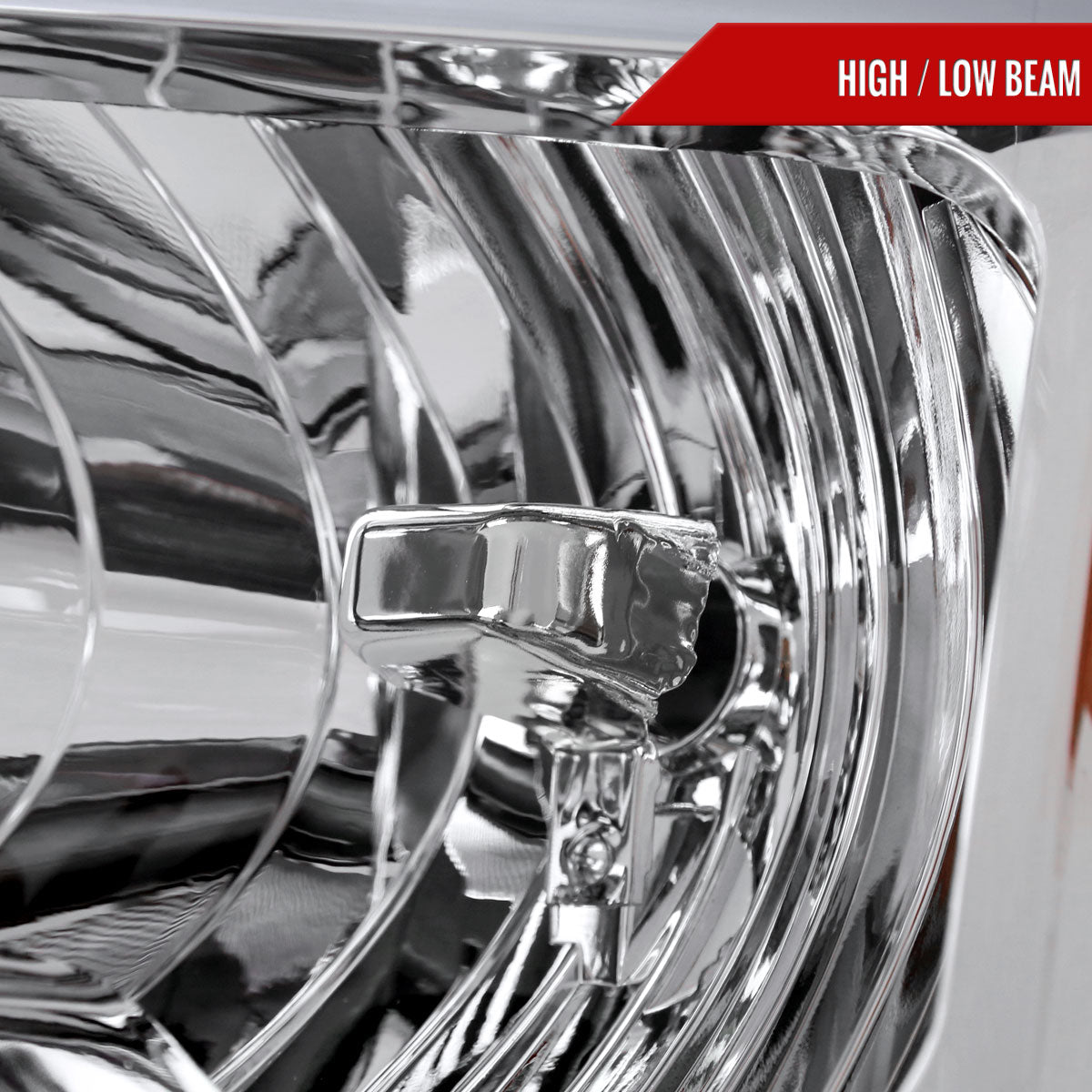 2009-2014 Ford F-150 LED Tube Factory Style Headlights (Chrome Housing/Clear Lens)