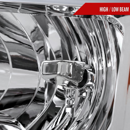2009-2014 Ford F-150 LED Tube Factory Style Headlights (Chrome Housing/Clear Lens)