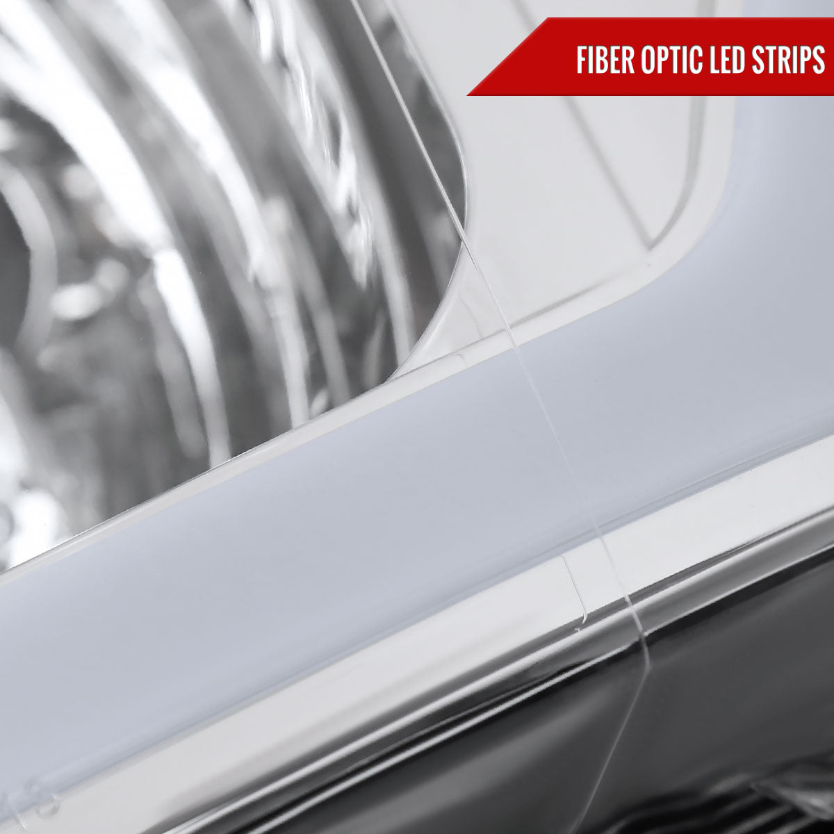 2009-2014 Ford F-150 LED Tube Factory Style Headlights (Chrome Housing/Clear Lens)
