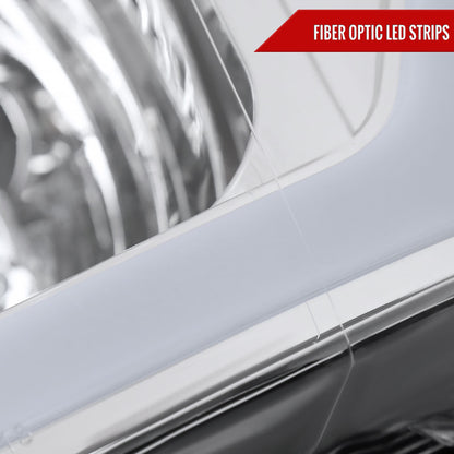 2009-2014 Ford F-150 LED Tube Factory Style Headlights (Chrome Housing/Clear Lens)