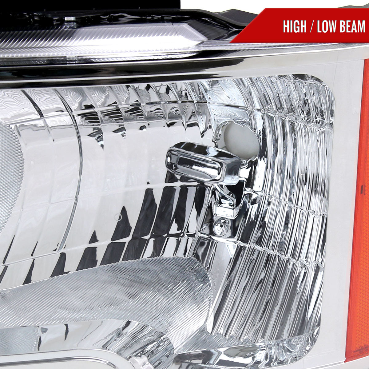 2009-2014 Ford F-150 Factory Style Headlights (Chrome Housing/Clear Lens)
