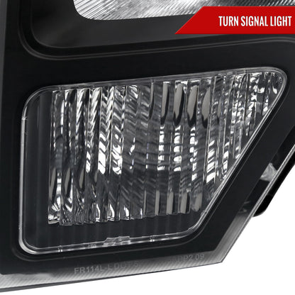 2009-2014 Ford F-150 Factory Style Headlights (Matte Black Housing/Clear Lens)