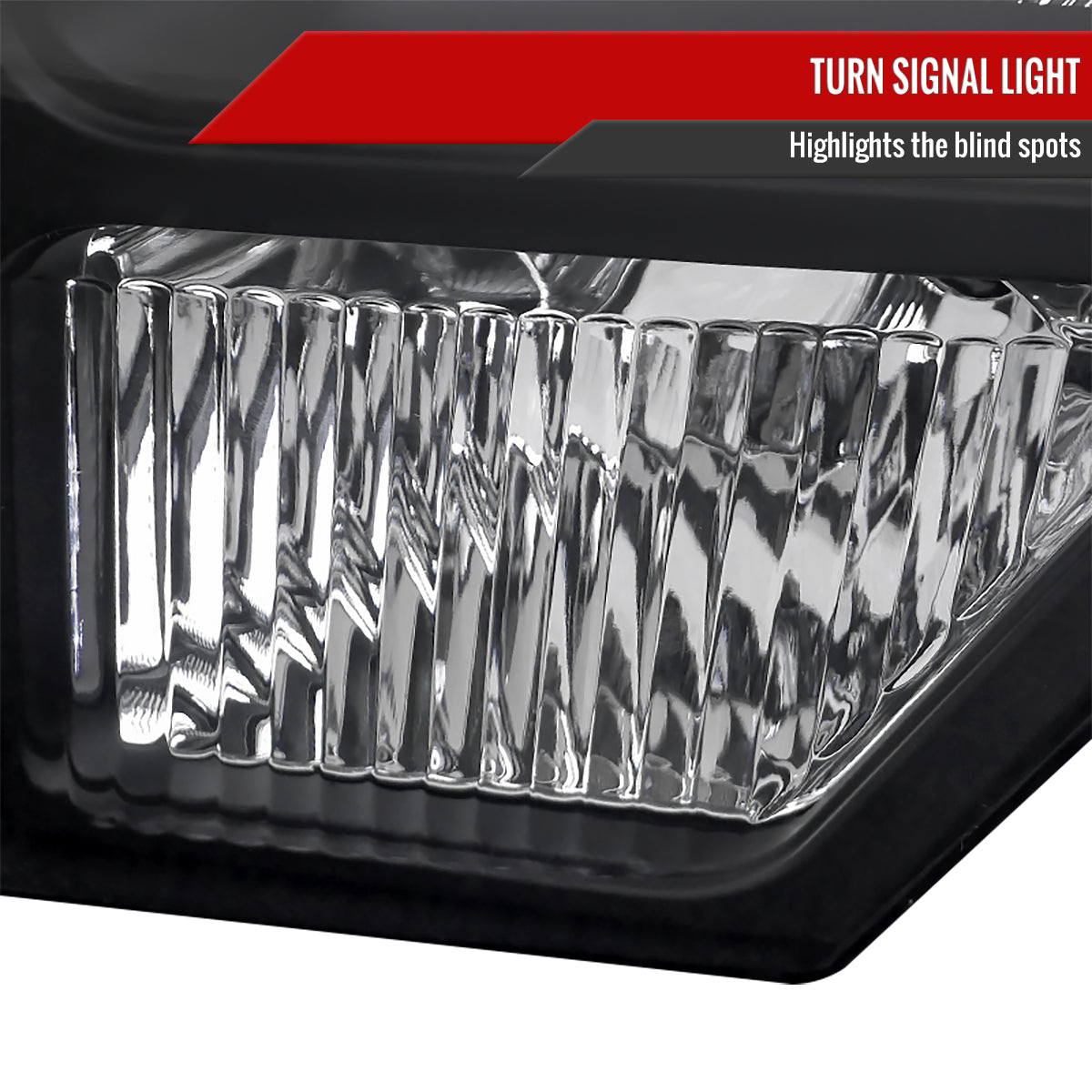 2009-2014 Ford F-150 Factory Style Crystal Headlights w/ Amber Reflector (Matte Black Housing/Clear Lens)