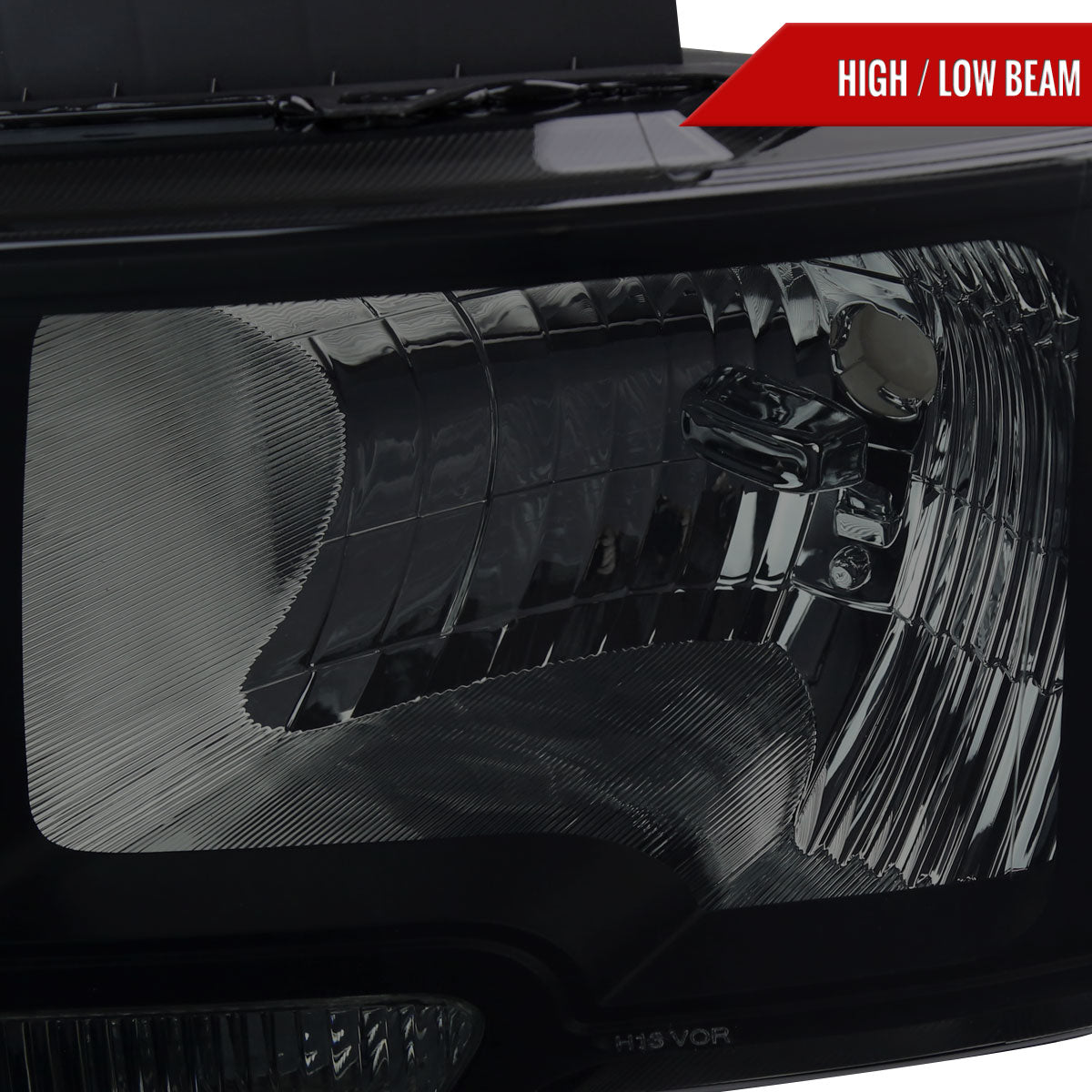 2009-2014 Ford F-150 Factory Style Headlights (Black Housing/Smoked Lens)