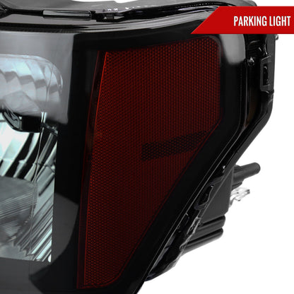 2009-2014 Ford F-150 Factory Style Headlights (Black Housing/Smoked Lens)