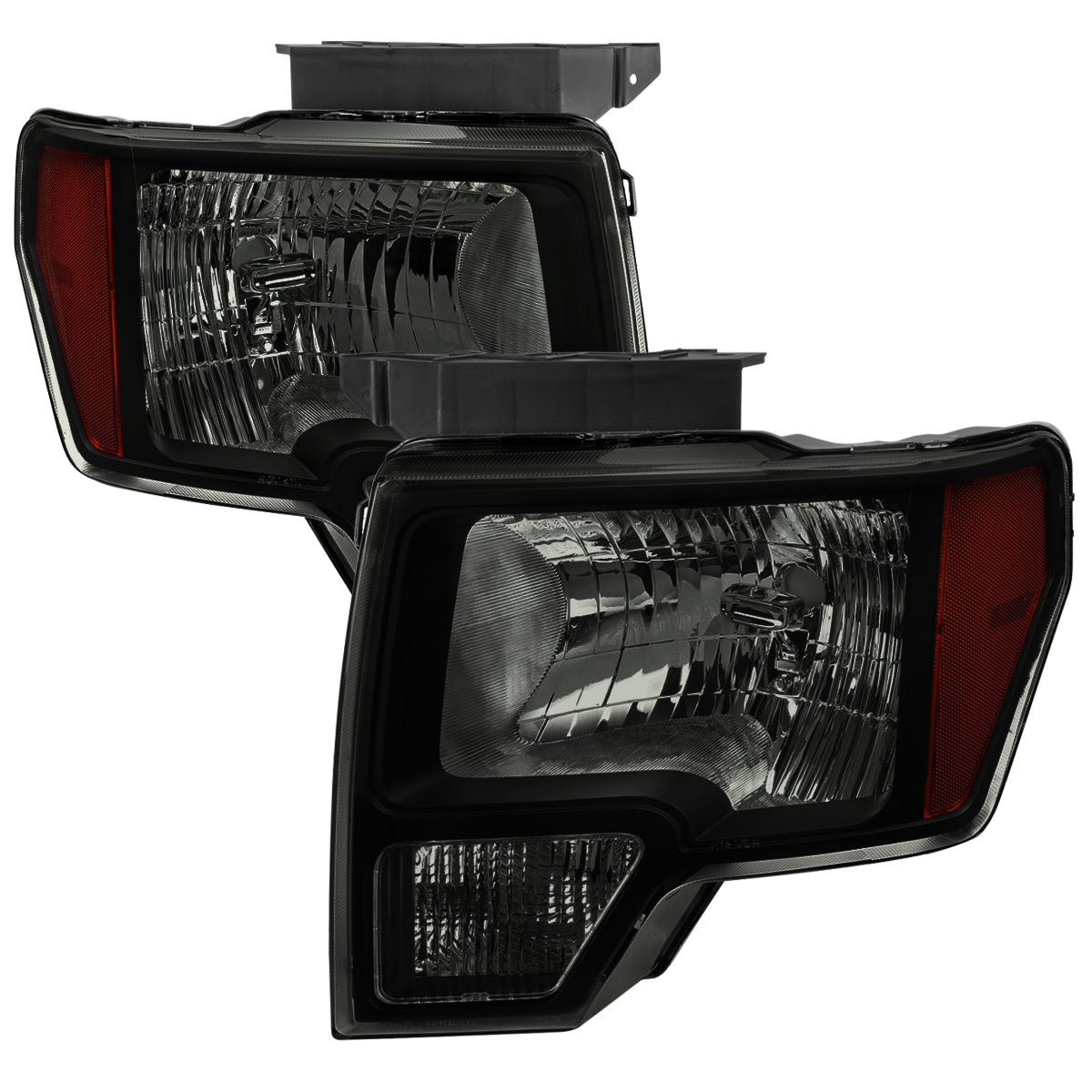 2009-2014 Ford F-150 Factory Style Headlights (Black Housing/Smoked Lens)
