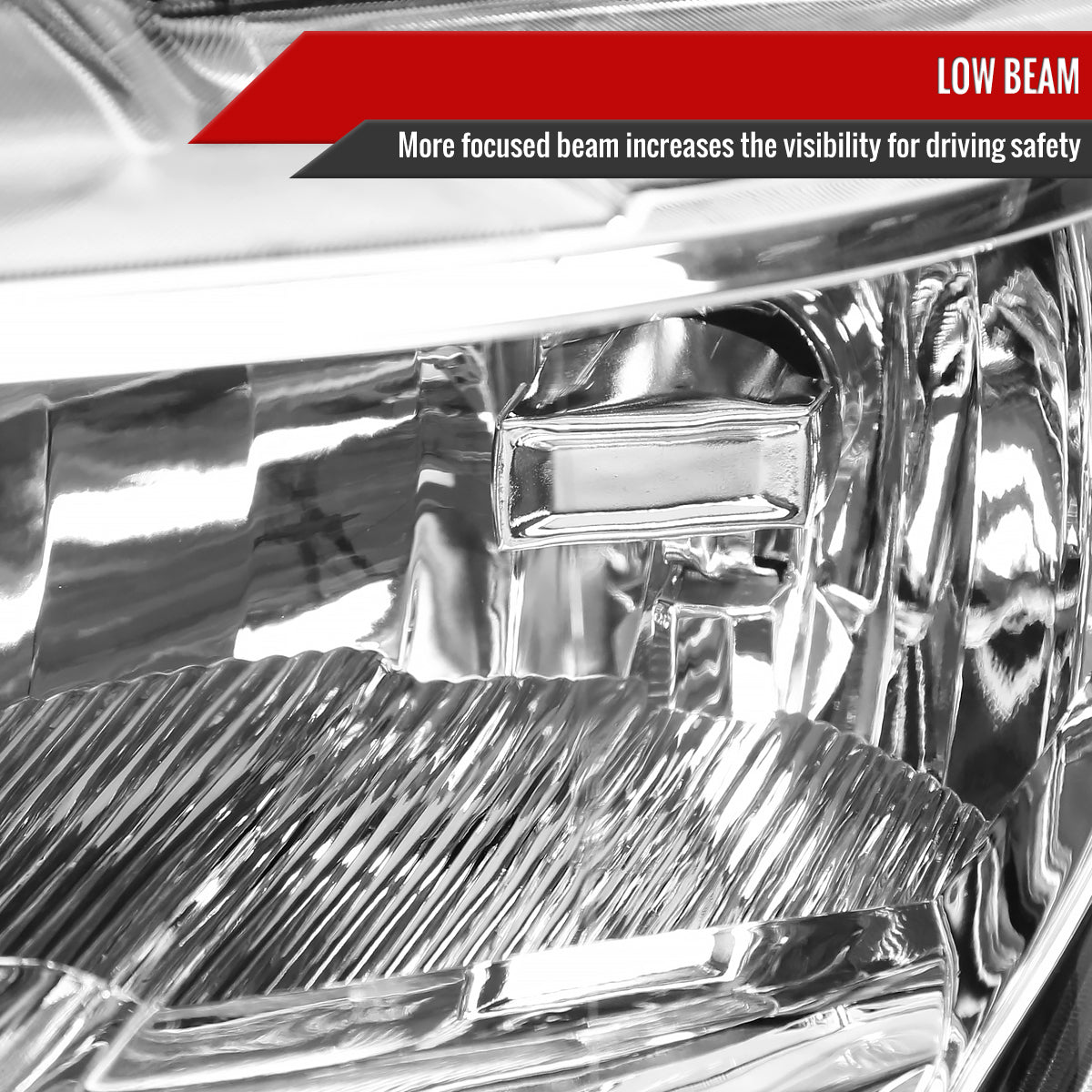 2015-2017 Ford F-150 Replacement Factory Style Headlights (Chrome Housing/Clear Lens)