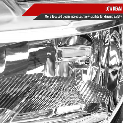 2015-2017 Ford F-150 Replacement Factory Style Headlights (Chrome Housing/Clear Lens)