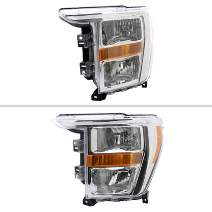 2021-2023 Ford F-150  Factory Style Headlight (Chrome Housing / Clear Lens ) - Driver Side Ony
