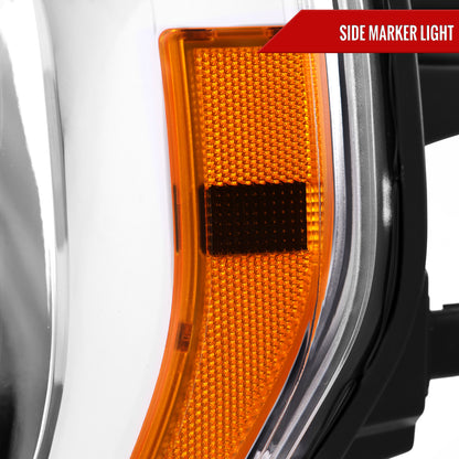 2021-2023 Ford F-150  Factory Style Headlight (Chrome Housing / Clear Lens ) - Driver Side Ony