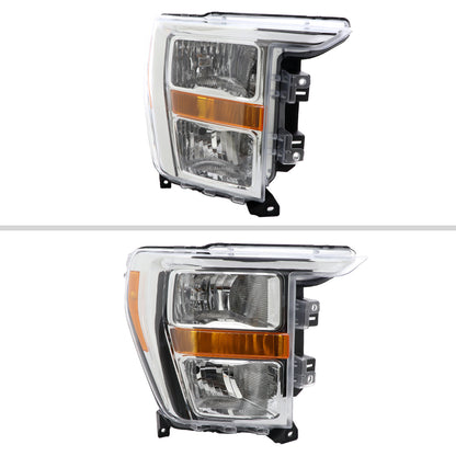 2021-2023 Ford F-150  Factory Style Headlight (Chrome Housing / Clear Lens ) - Passenger Side Only