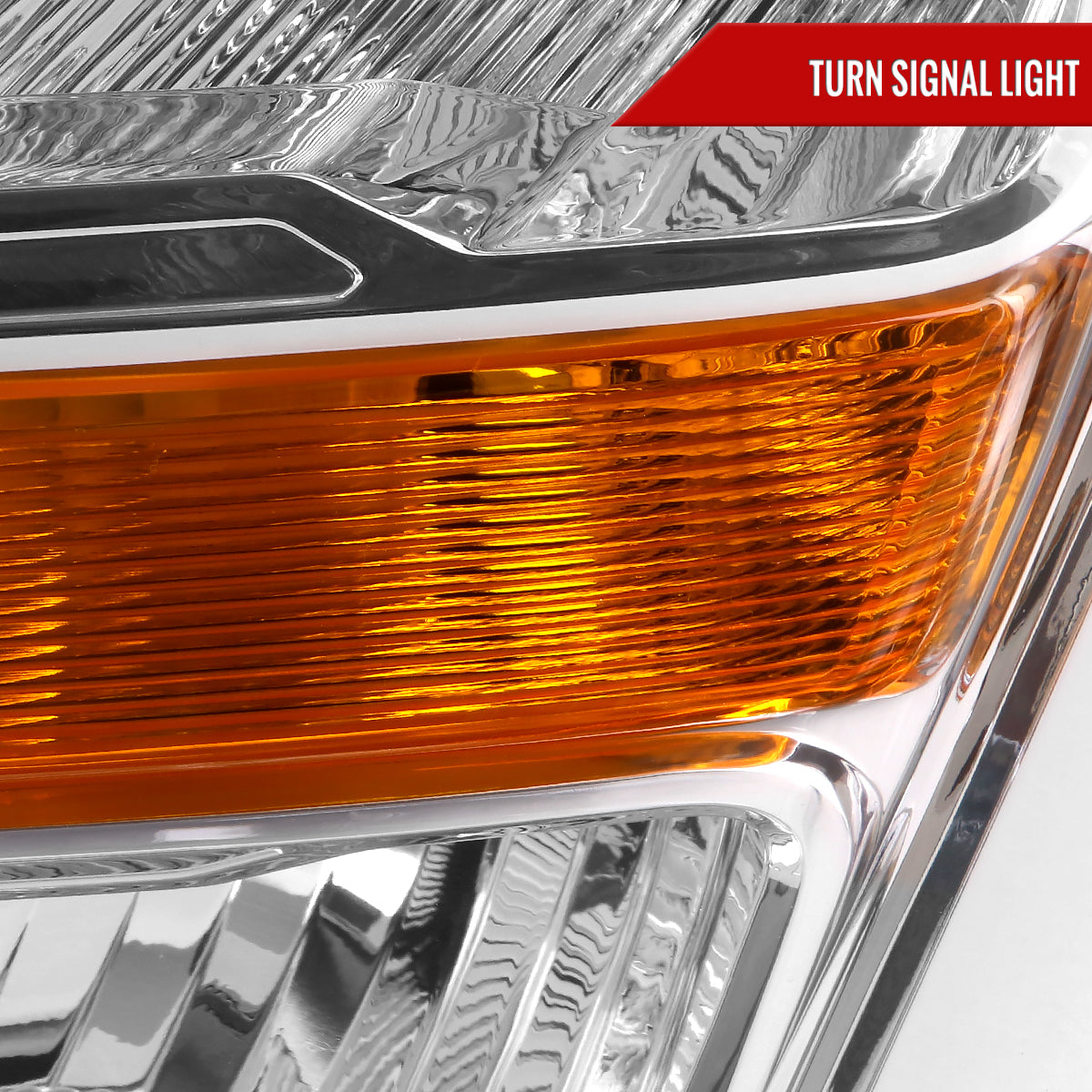 2021-2023 Ford F-150  Factory Style Headlight (Chrome Housing / Clear Lens )
