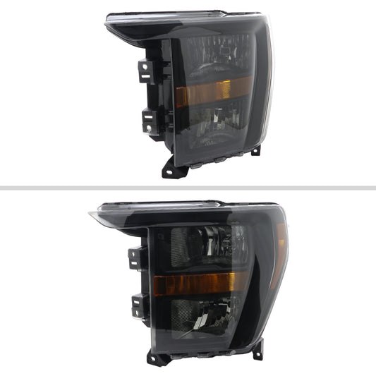 2021-2023 Ford F-150  Factory Style Headlight (Black Housing / Smoked Lens )
