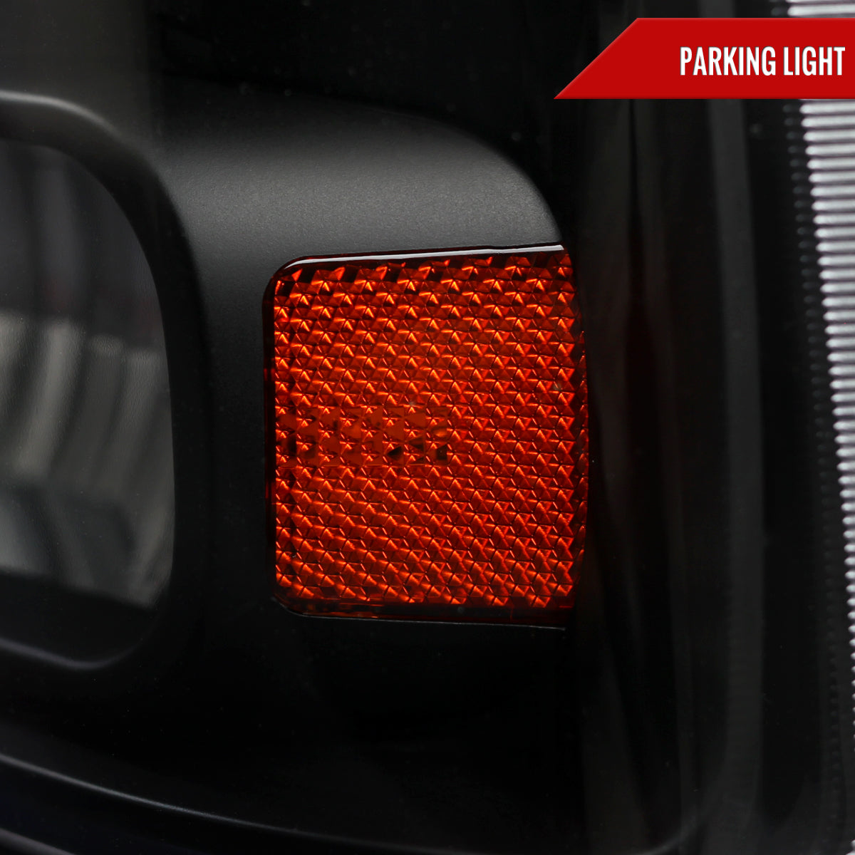 1999-2004 Ford Excursion/F-250/F-350/F-450/F-550 Crystal Headlights (Matte Black Housing/Clear Lens)