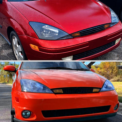 2000-2004 Ford Focus Factory Style Crystal Headlights (Matte Black Housing/Clear Lens)