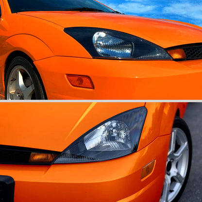2000-2004 Ford Focus Factory Style Crystal Headlights (Matte Black Housing/Clear Lens)