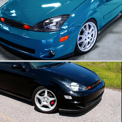 2000-2004 Ford Focus Factory Style Crystal Headlights (Matte Black Housing/Clear Lens)