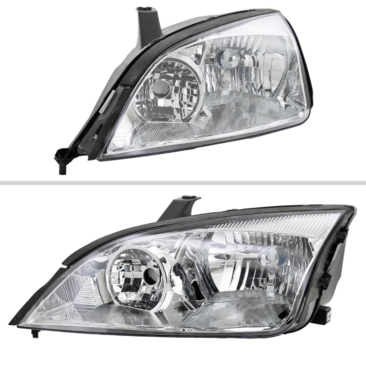 2005-2007 Ford Focus Factory Style Headlights (Chrome Housing/Clear Lens)