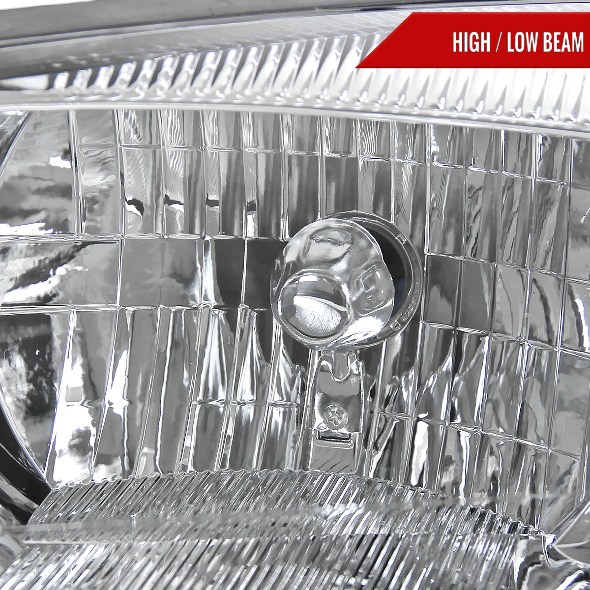 2005-2007 Ford Focus Factory Style Headlights (Chrome Housing/Clear Lens)