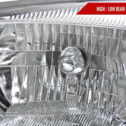 2005-2007 Ford Focus Factory Style Headlights (Chrome Housing/Clear Lens)