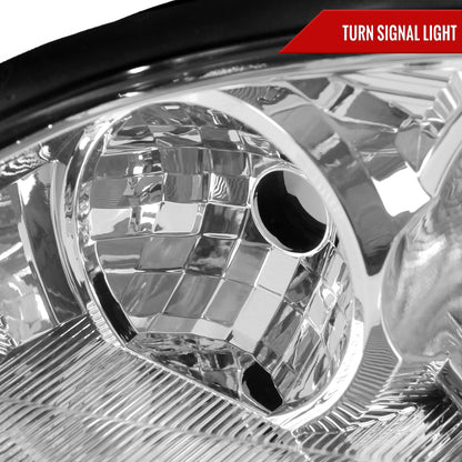 2005-2007 Ford Focus Factory Style Headlights (Chrome Housing/Clear Lens)