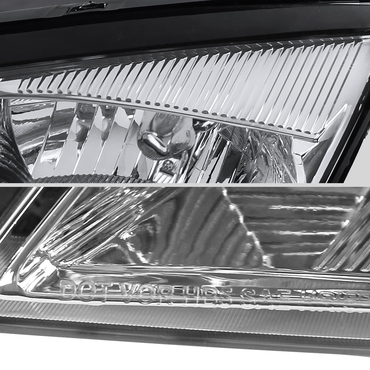 2005-2007 Ford Focus Factory Style Headlights (Chrome Housing/Clear Lens)