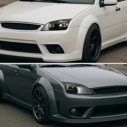 2005-2007 Ford Focus Factory Style Headlights (Matte Black Housing/Clear Lens)