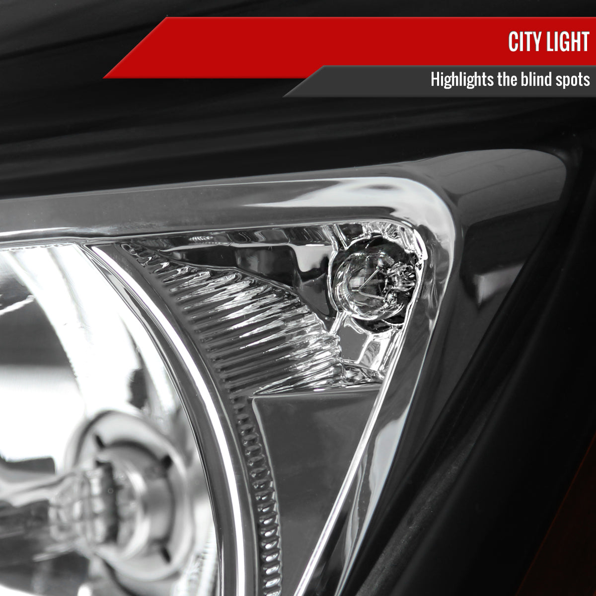 2012-2014 Ford Focus Factory Style Headlights w/ Amber Reflectors (Matte Black Housing/Clear Lens)