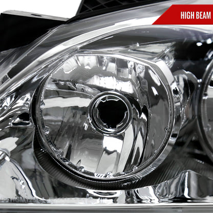 2005-2010 Pontiac G6 Factory Style Headlights w/ Amber Reflectors (Chrome Housing/Clear Lens)