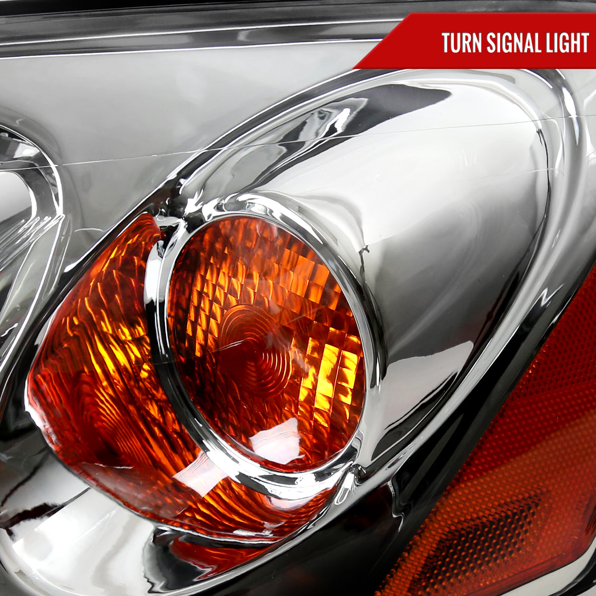 2005-2010 Pontiac G6 Factory Style Headlights w/ Amber Reflectors (Chrome Housing/Clear Lens)