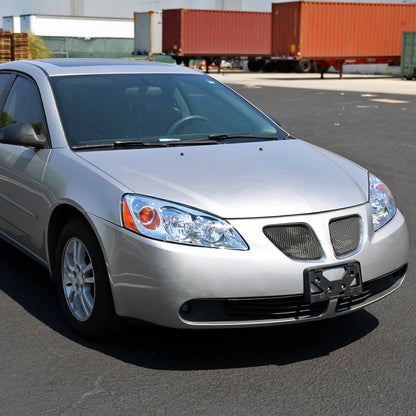 2005-2010 Pontiac G6 Factory Style Headlights w/ Amber Reflectors (Chrome Housing/Clear Lens)