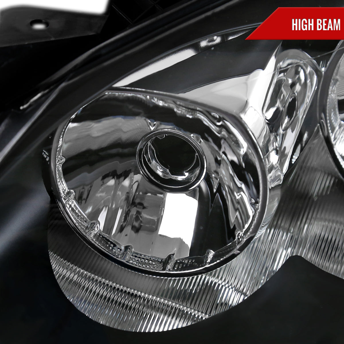 2005-2010 Pontiac G6 Factory Style Headlights w/ Amber Reflectors (Matte Black Housing/Clear Lens)