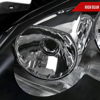 2005-2010 Pontiac G6 Factory Style Headlights w/ Amber Reflectors (Matte Black Housing/Clear Lens)