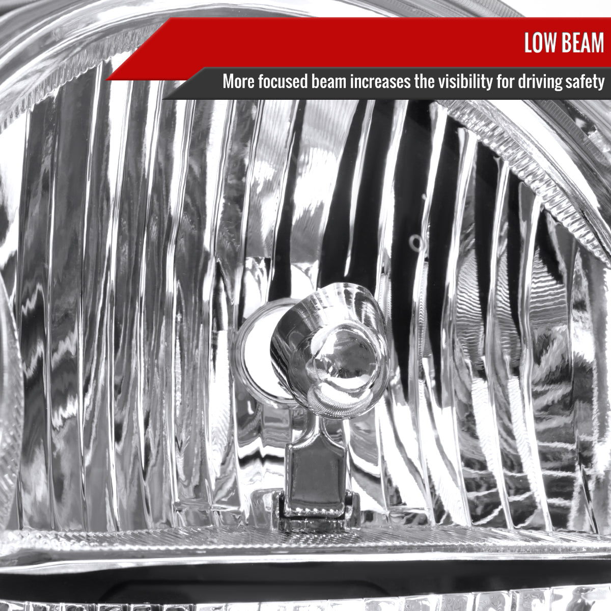 2005-2007 Jeep Grand Cherokee Factory Style Headlights (Chrome Housing/Clear Lens)