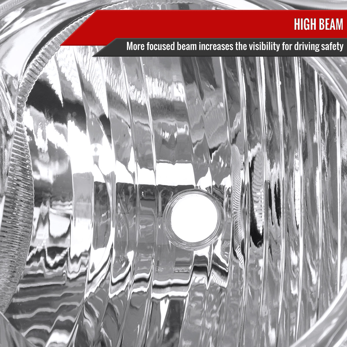 2005-2007 Jeep Grand Cherokee Factory Style Headlights (Chrome Housing/Clear Lens)