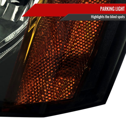 2005-2007 Jeep Grand Cherokee Factory Style Headlights (Chrome Housing/Smoked Lens)