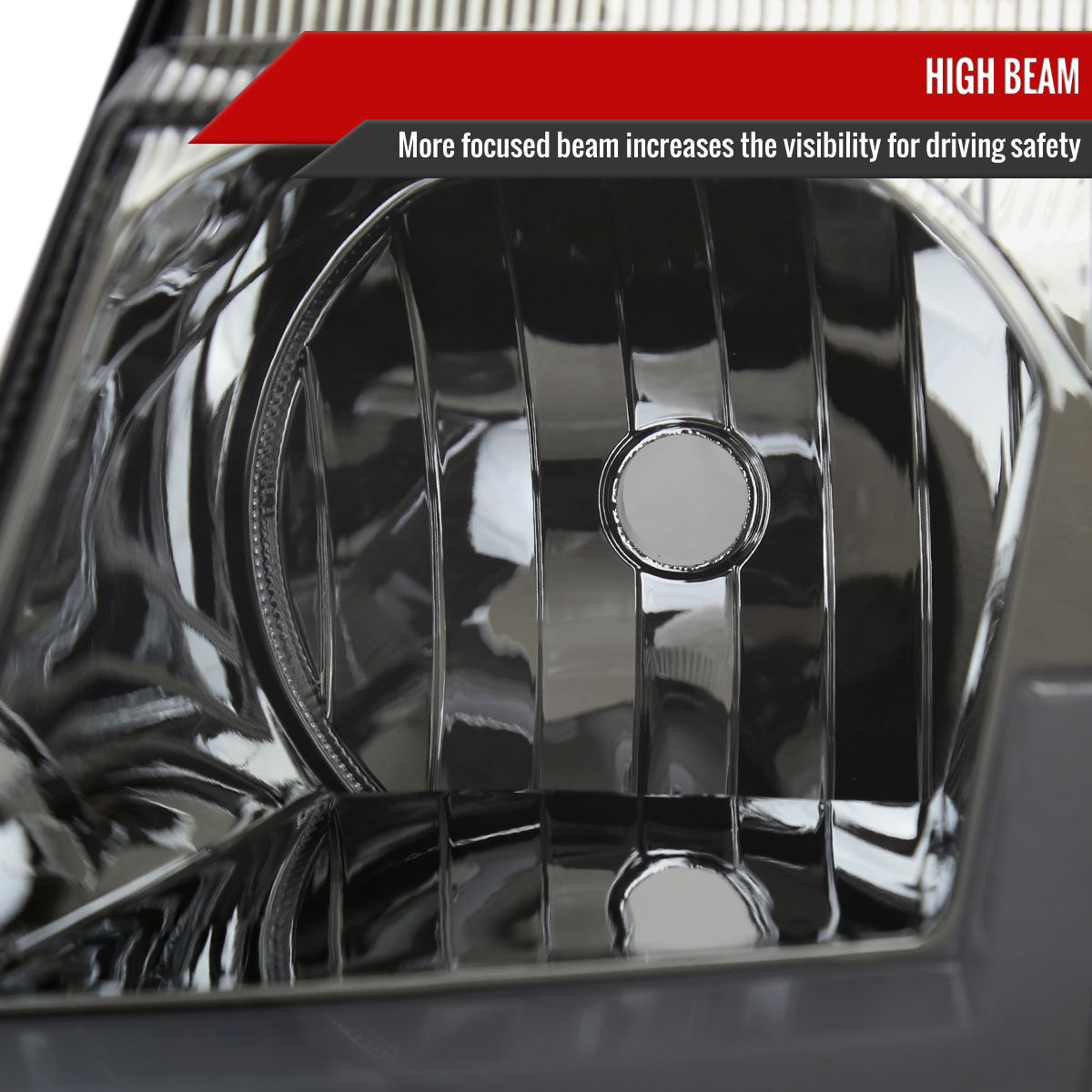 1999-2004 Jeep Grand Cherokee Factory Style Dual LED Bar Headlights (Chrome Housing/Smoked Lens)